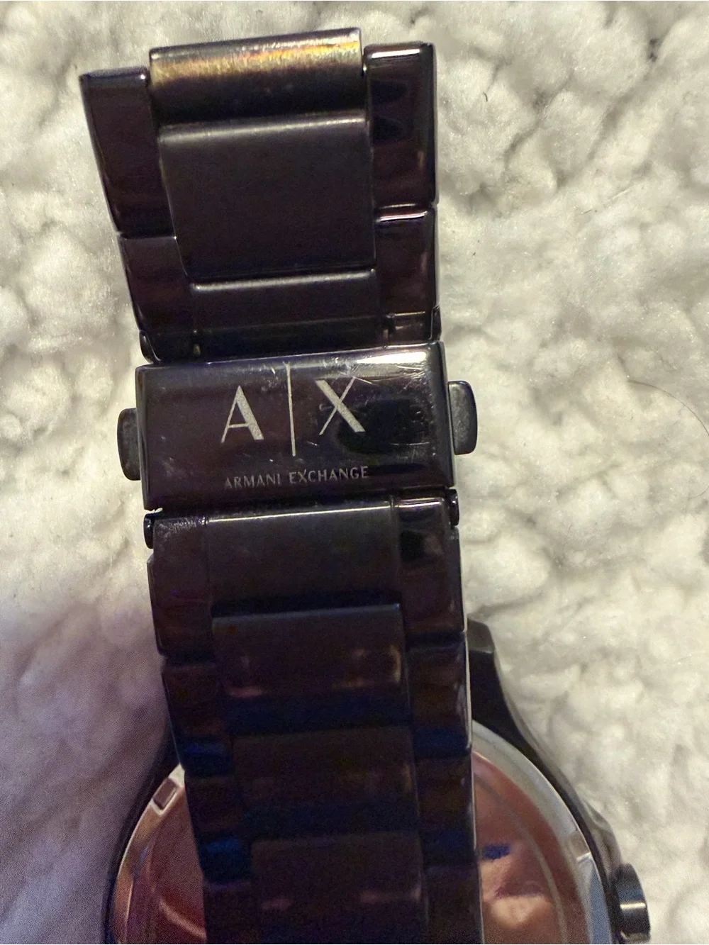 Armani Exchange Black Ion-Plated Men’s Bracelet Watch